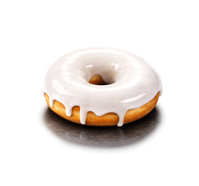 Vegan Glaze cake donut with classic sweet glaze