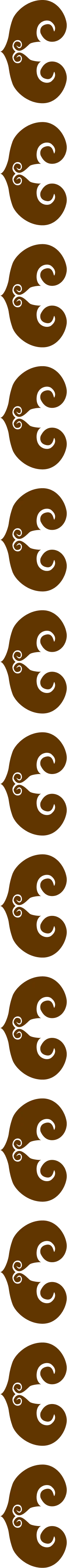 Decorative pattern with elegant swirls in brown on a black background