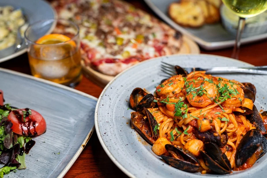 Delicious gourmet dish served in a stylish restaurant setting.