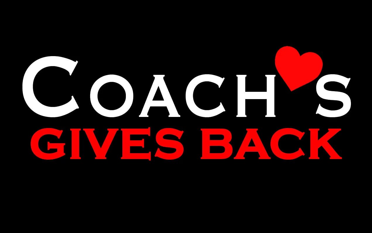 Logo for Coach's Gives Back initiative