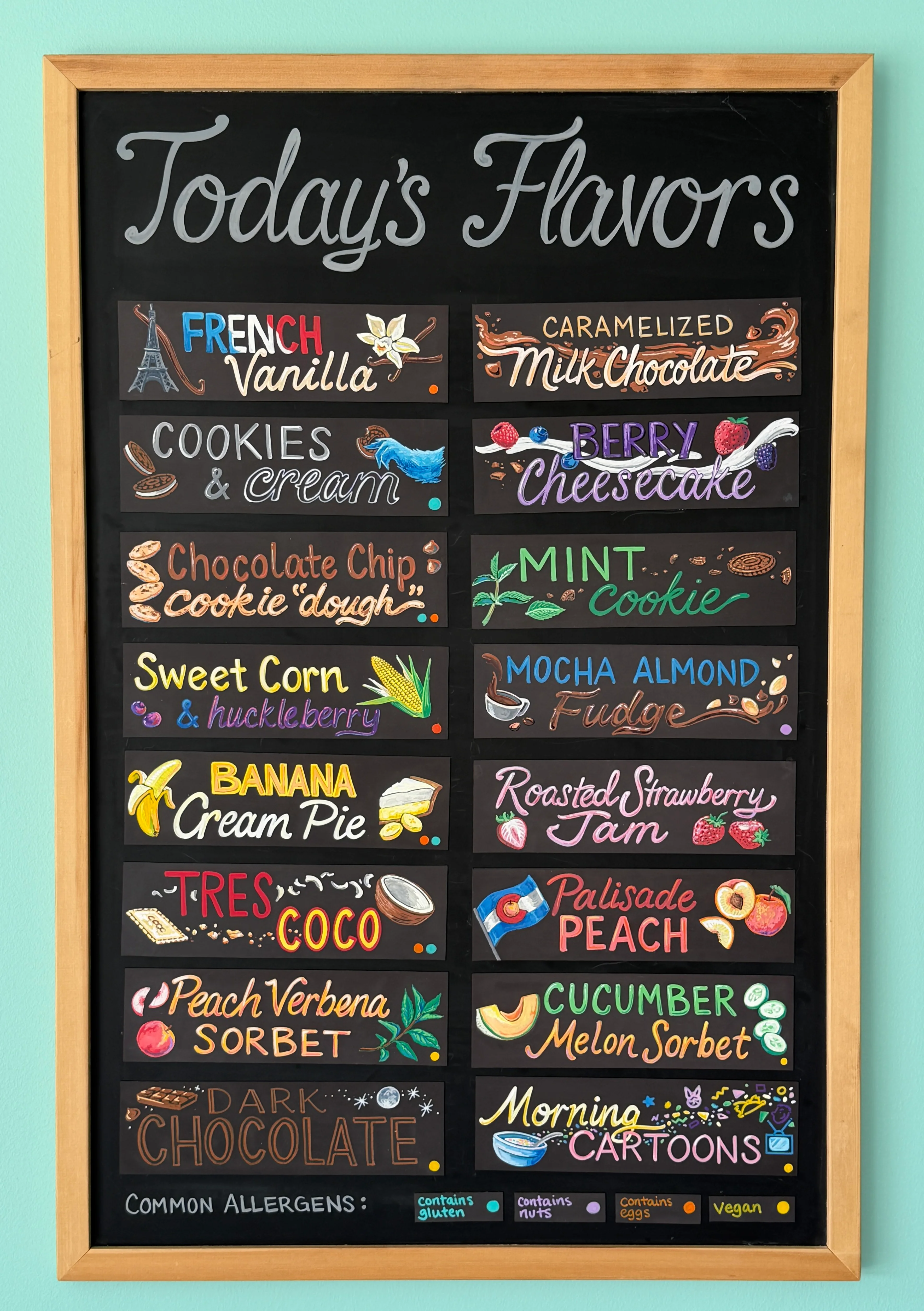 Menu featuring a variety of delicious dishes and beverages.