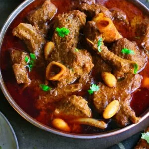 Rich Indian mutton curry with spices and herbs