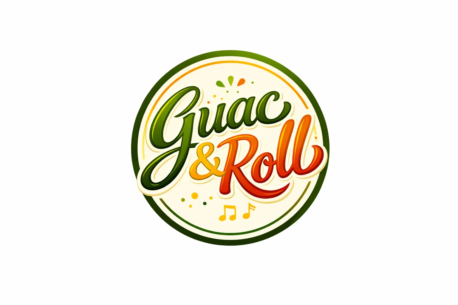 Logo for Guac & Roll, a vibrant Mexican-inspired eatery