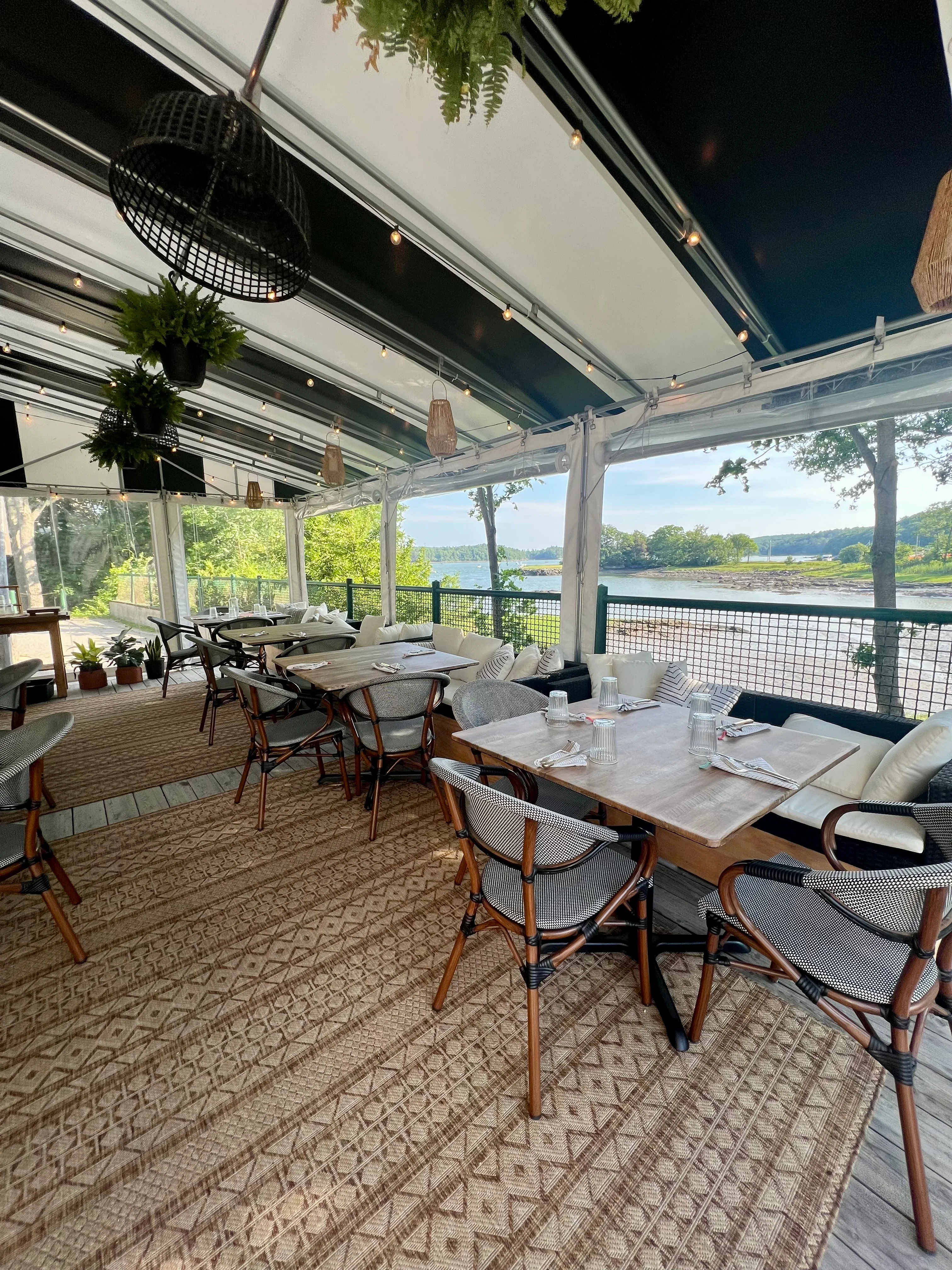 Charming outdoor dining area with scenic views