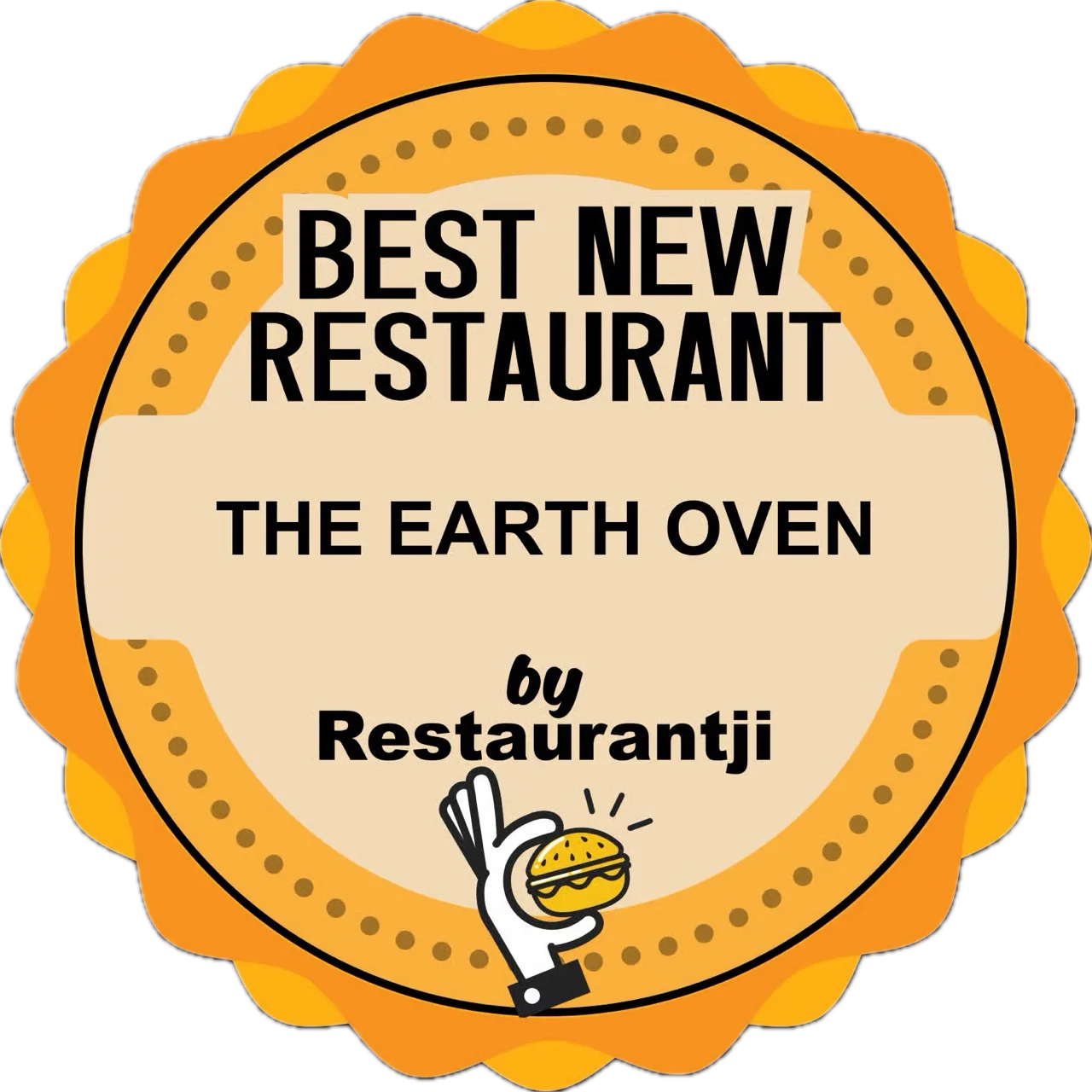 Award badge for The Earth Oven as Best New Restaurant