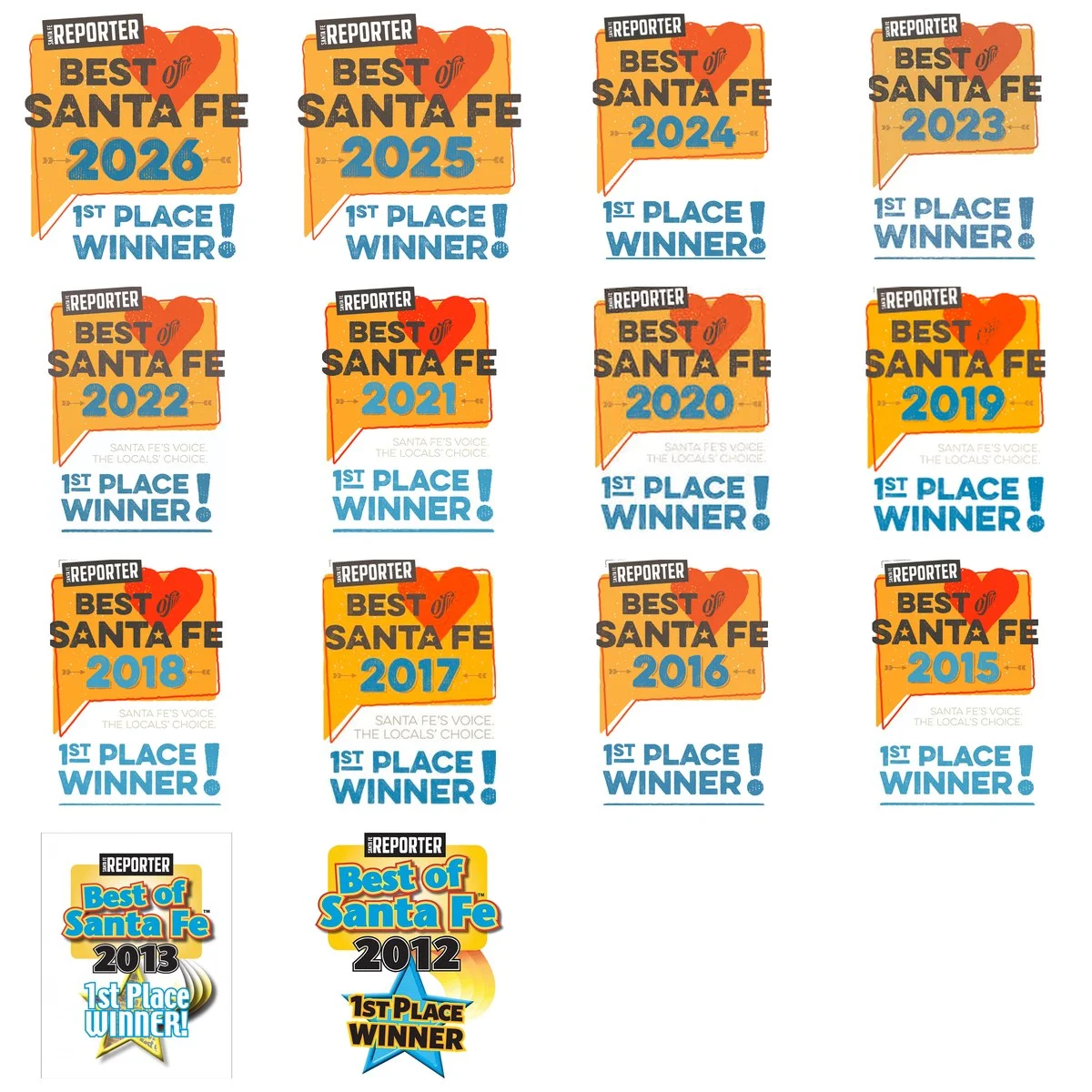Best of Santa Fe award badges