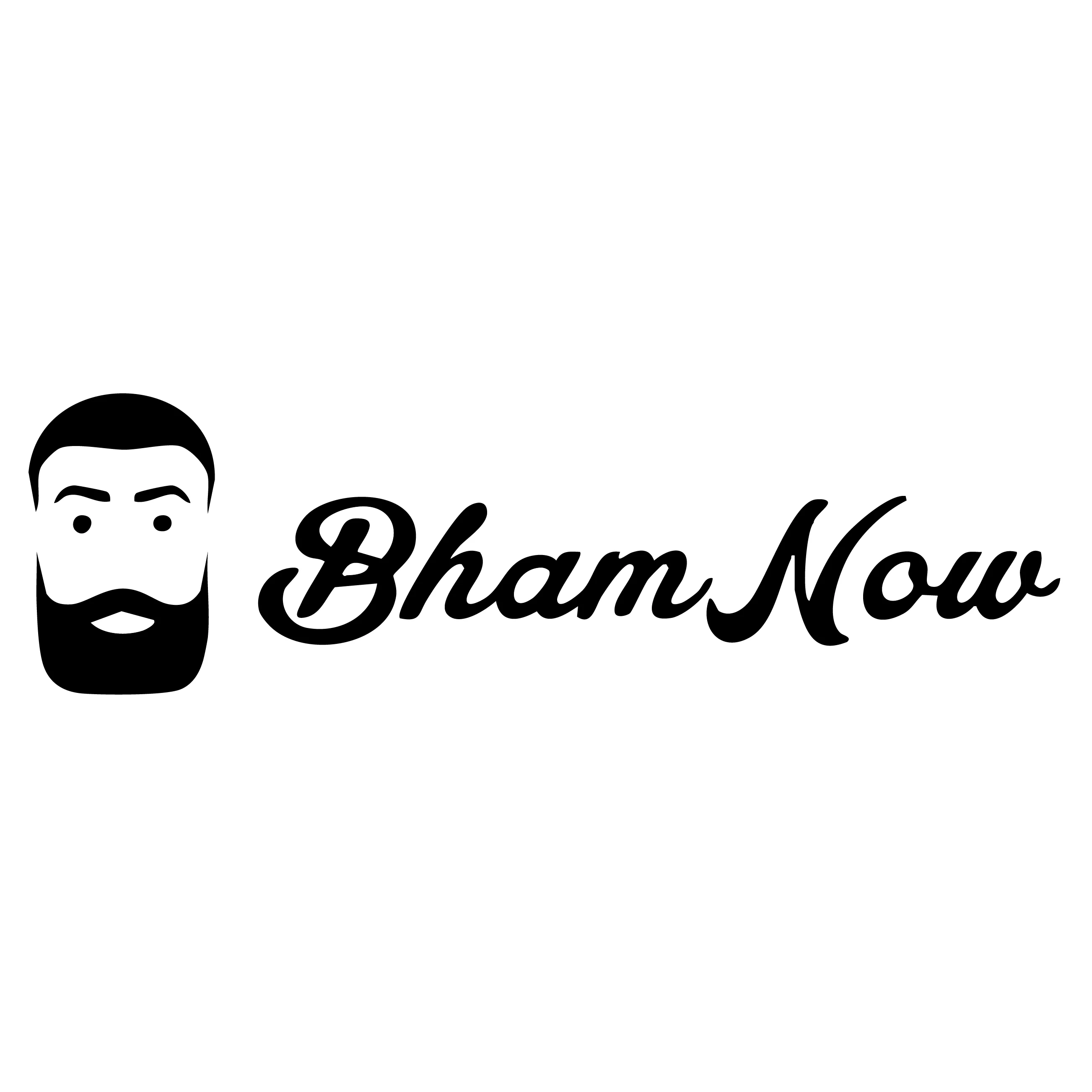 Logo of Bham Now featuring a stylized beard icon