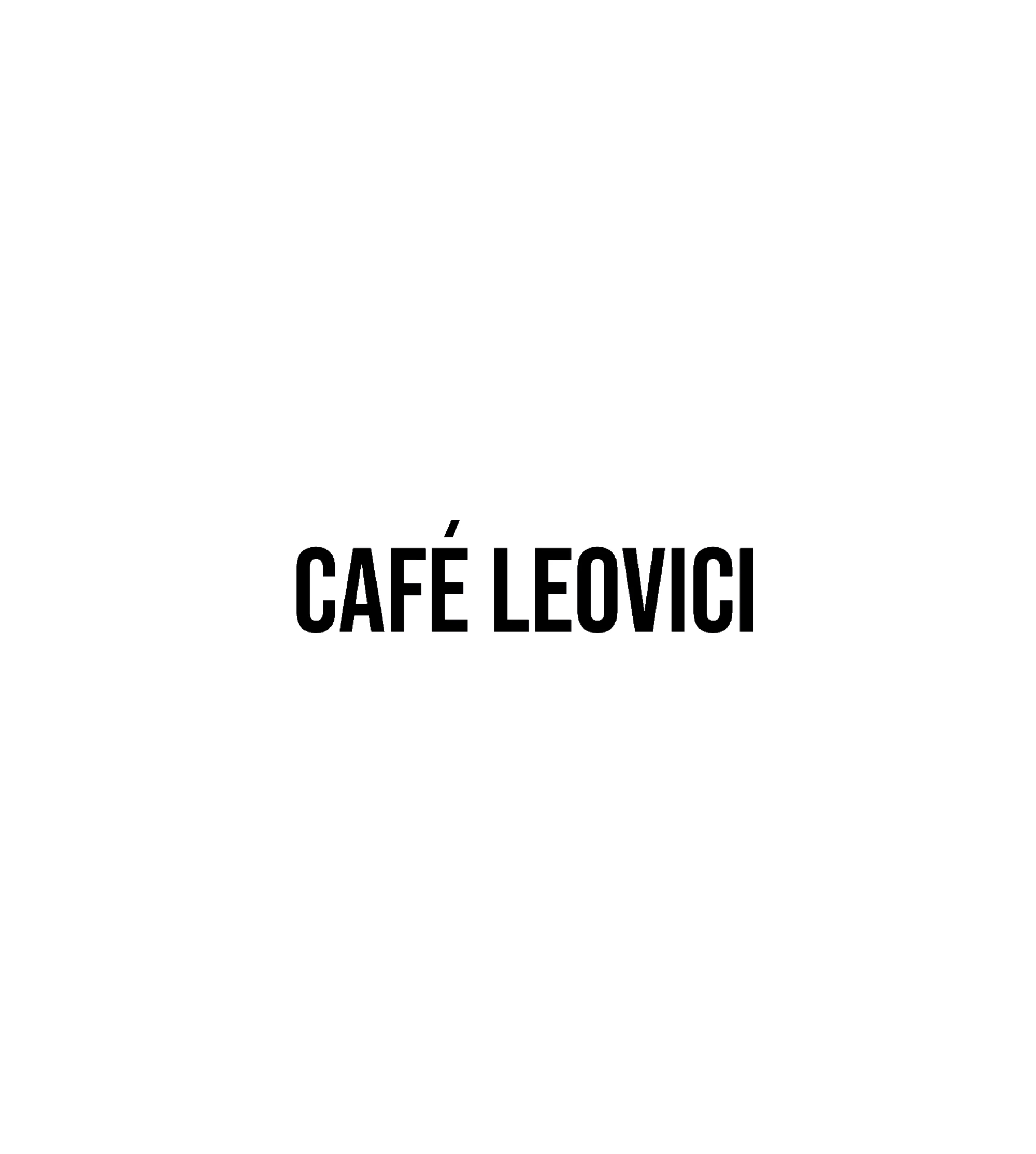 Café Leovici logo in bold typography