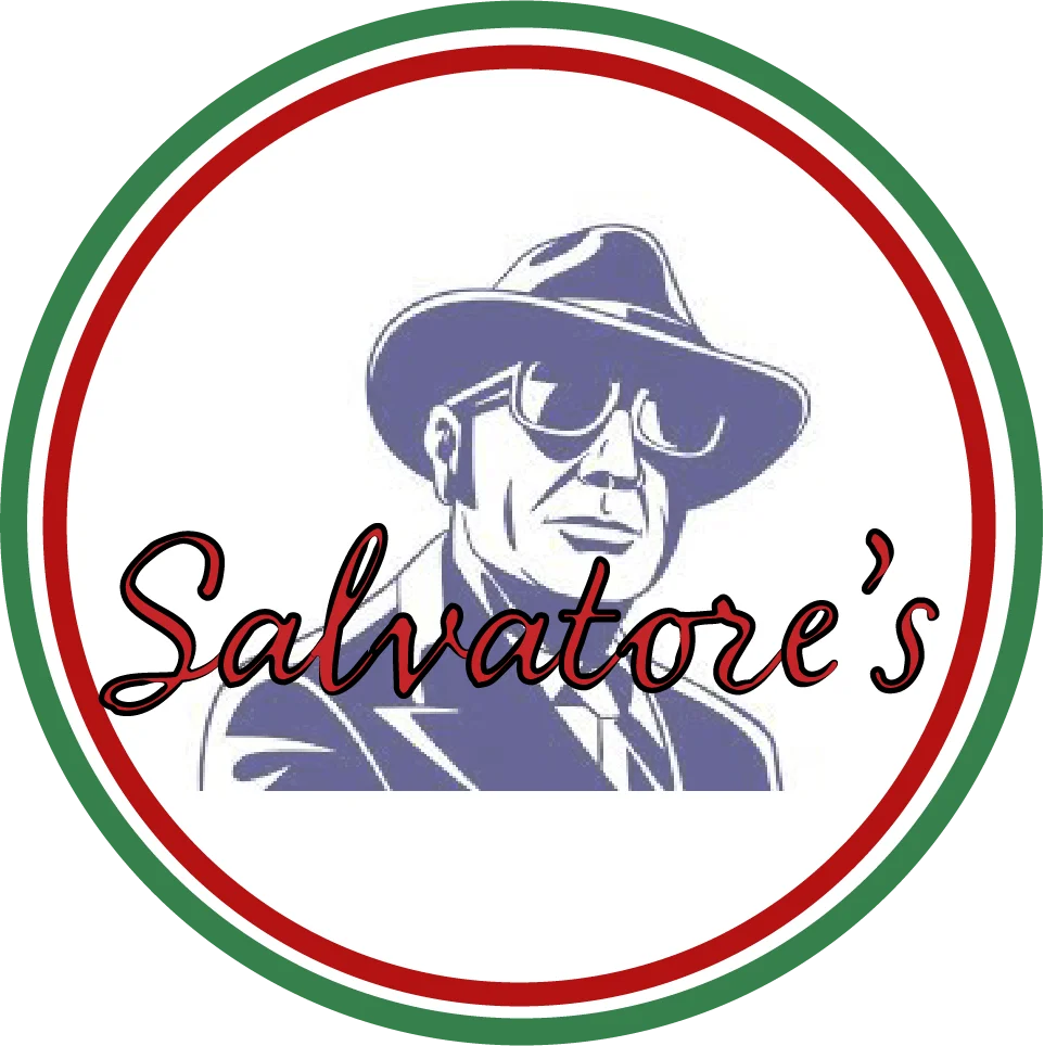 Logo of Salvatore's restaurant featuring a stylish character