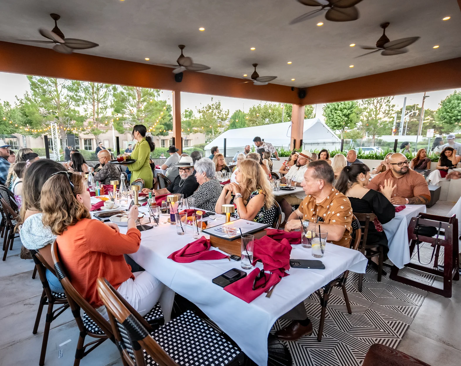 Lively patio at Baracoa Cuban Restaurant Palmdale California