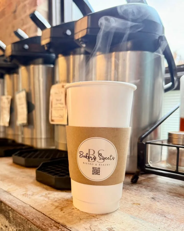 Featured drinks at a bistro including smoothies and lattes