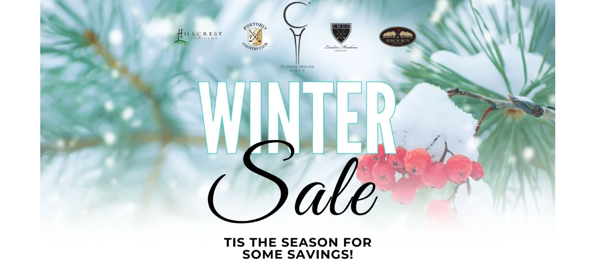 Promotional winter sale banner with festive decorations