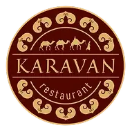 Logo of Karavan restaurant featuring camel motifs