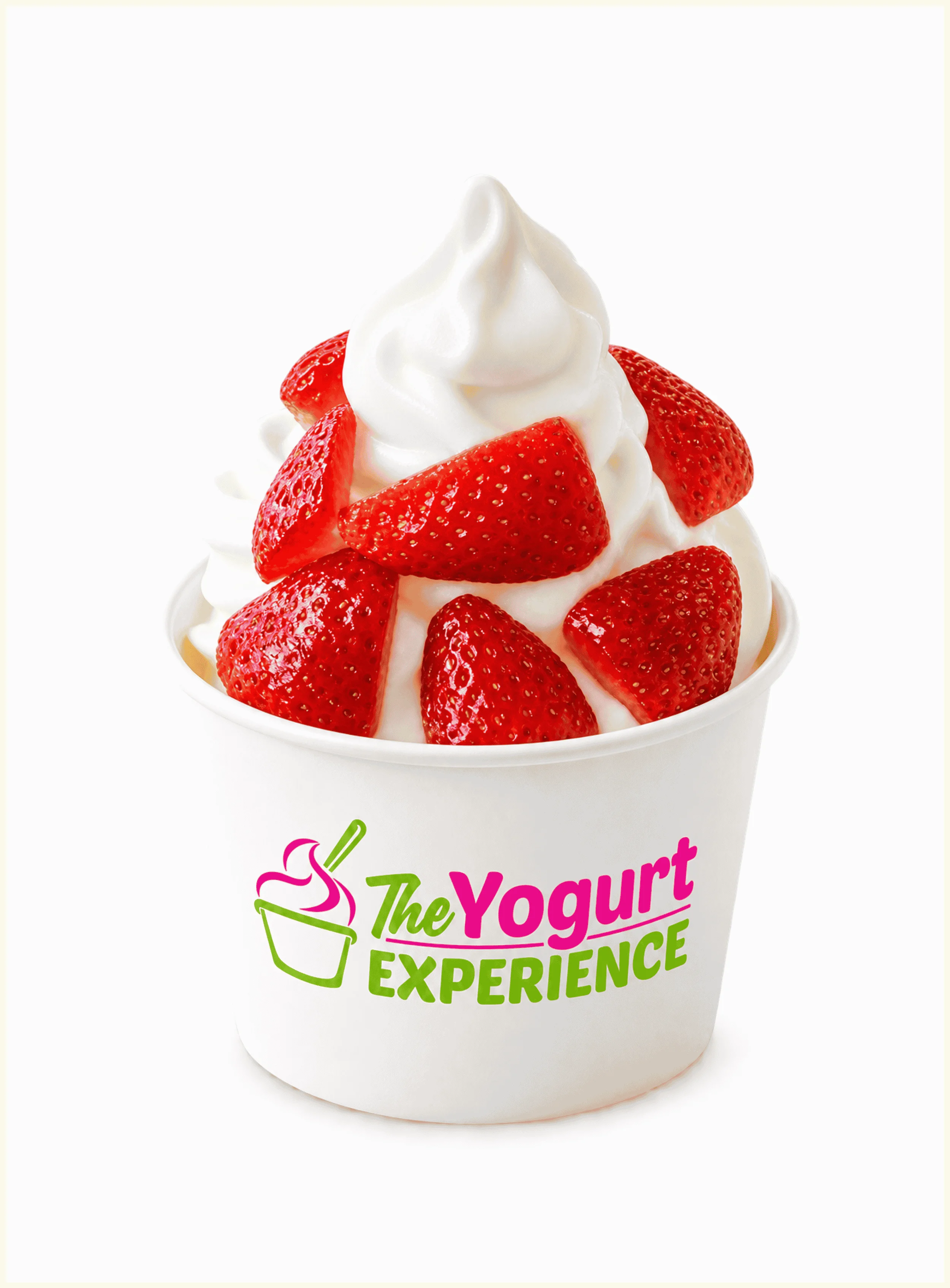 Creamy frozen yogurt topped with colorful sprinkles