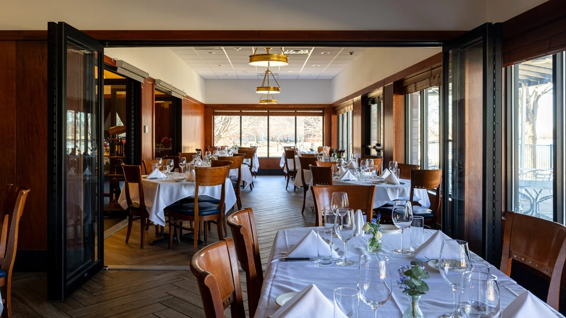 The Sturgeon Room private dining space at Bass Street in Moline, IL — seats up to 40 guests