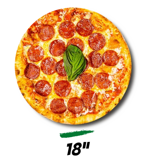 An 18 inch pizza