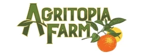 Logo of Agritopia Farm featuring citrus fruits and greenery