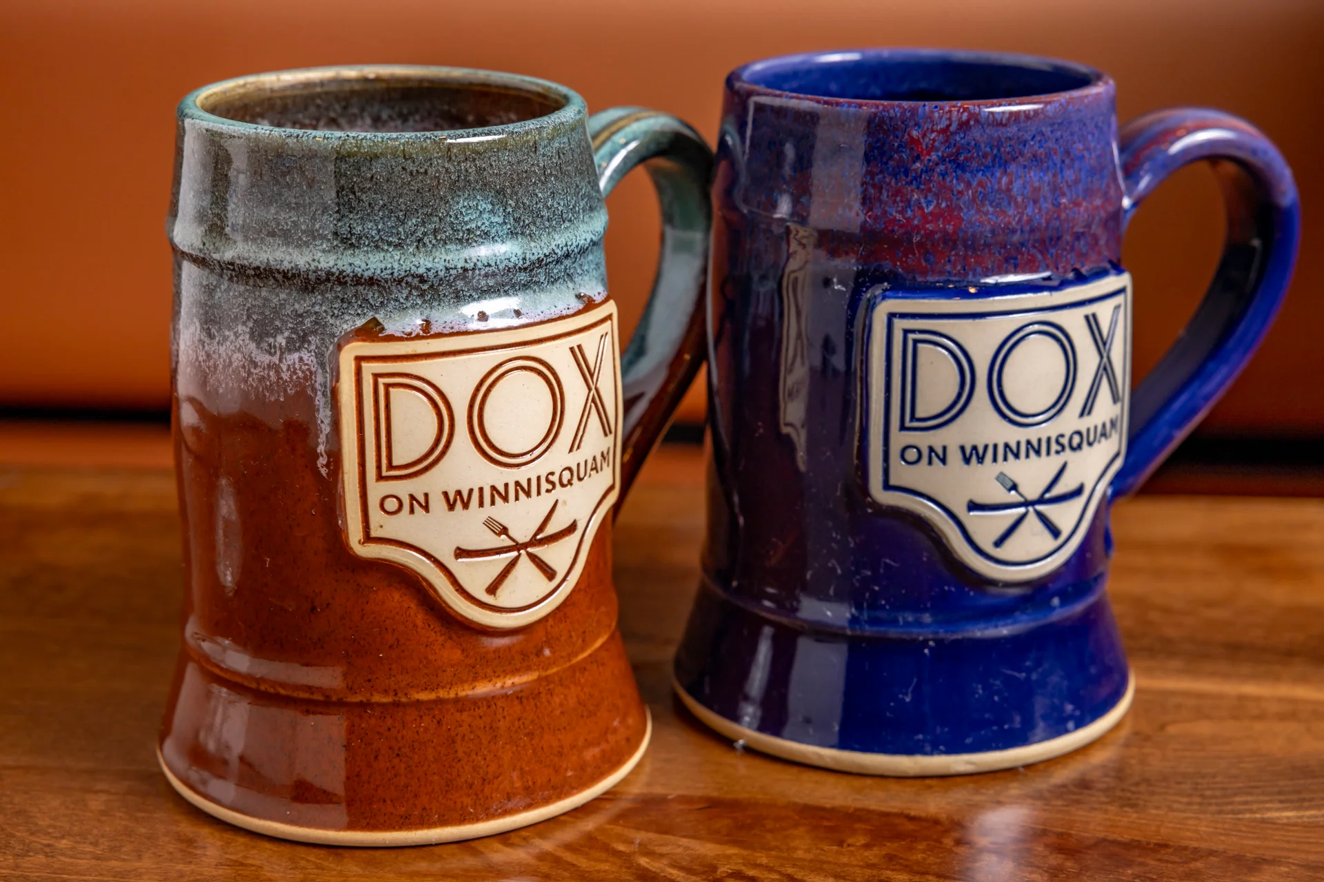 Ceramic mugs from Dox on Winnisquam with unique glazes