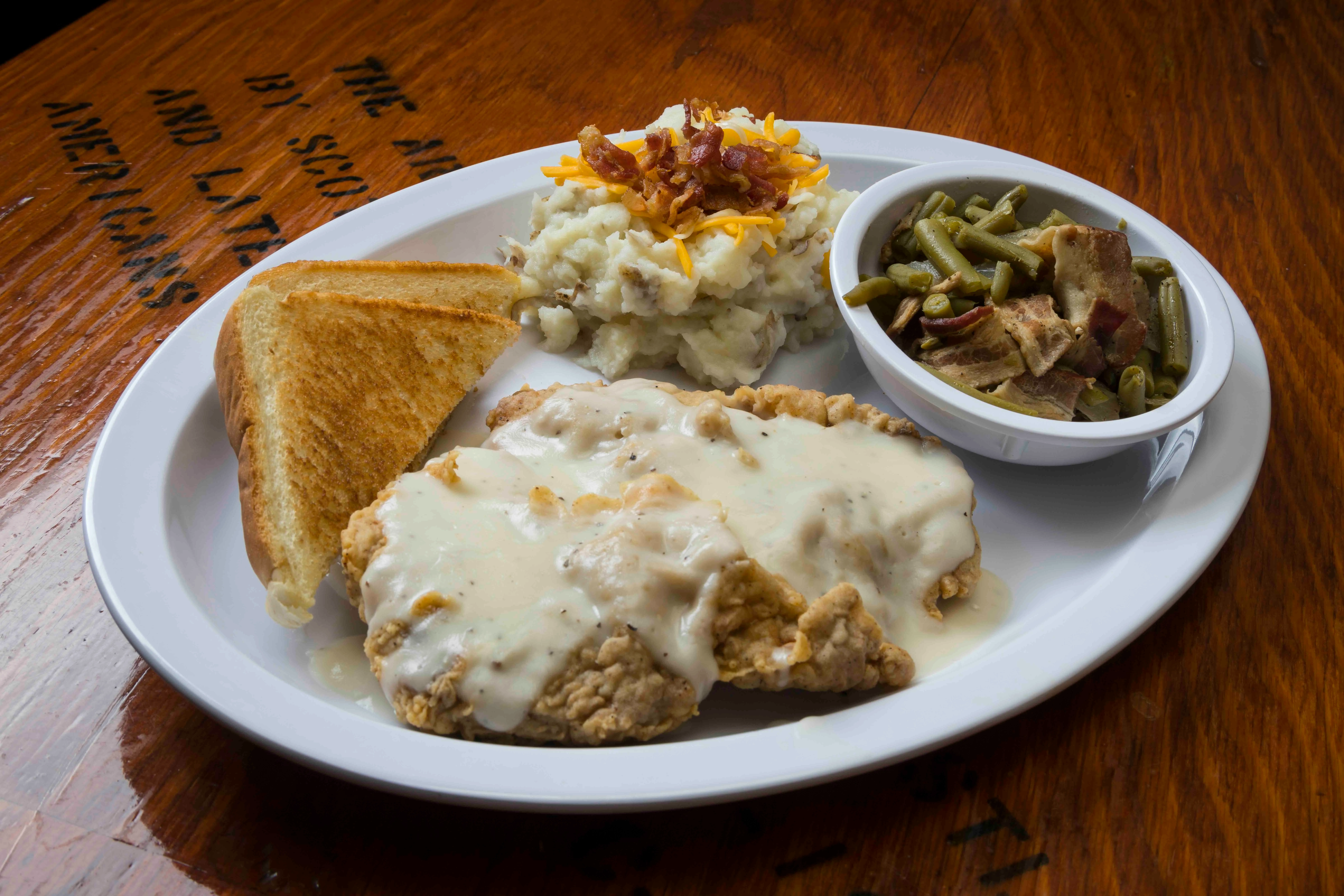 Southern chicken fried steak with gravy