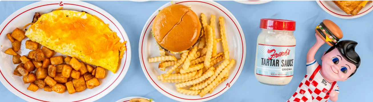 Omelet Burger Jar Tartar Sauce Big Boy Bank