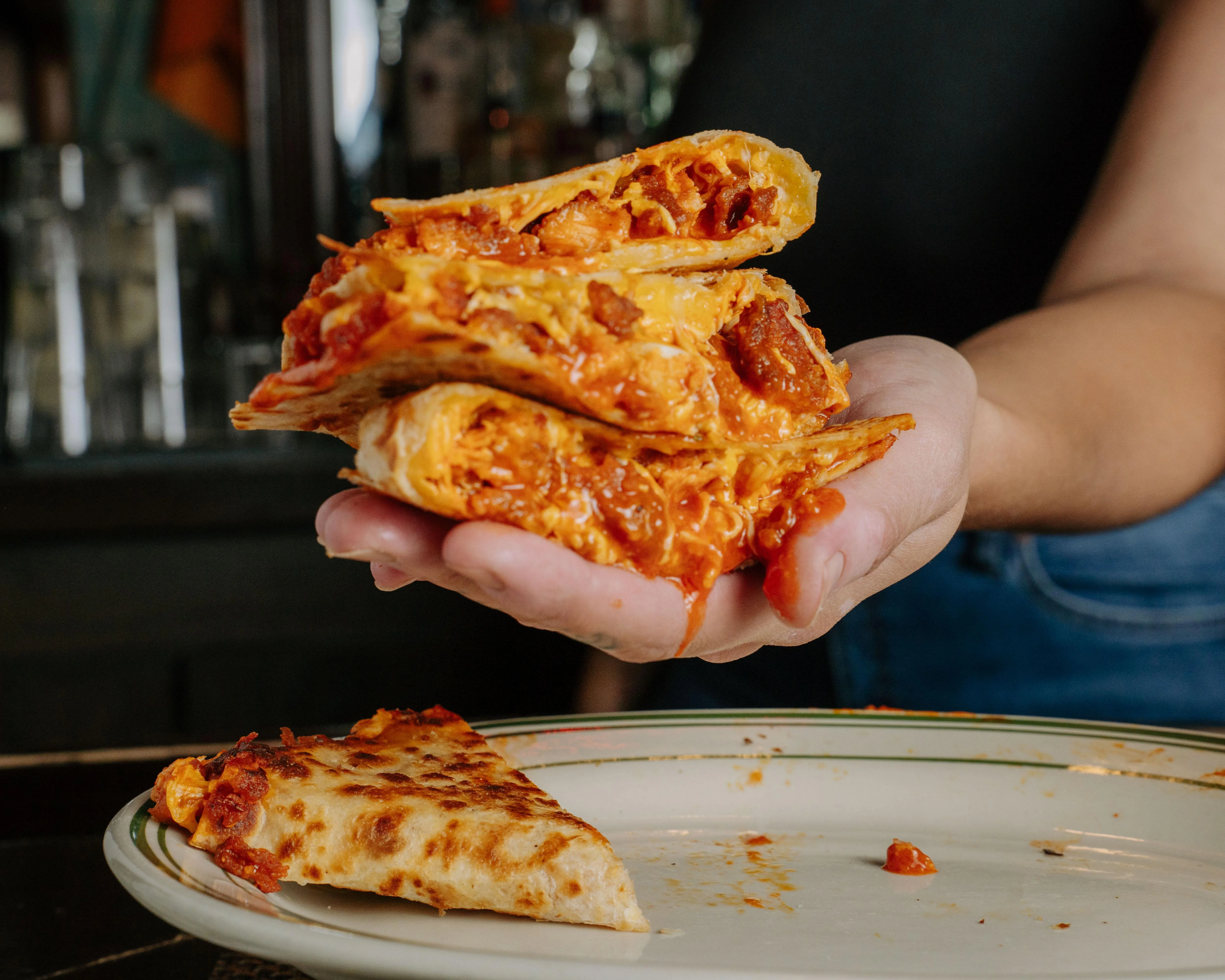 Irish Whiskey BBQ Chicken Quesadilla