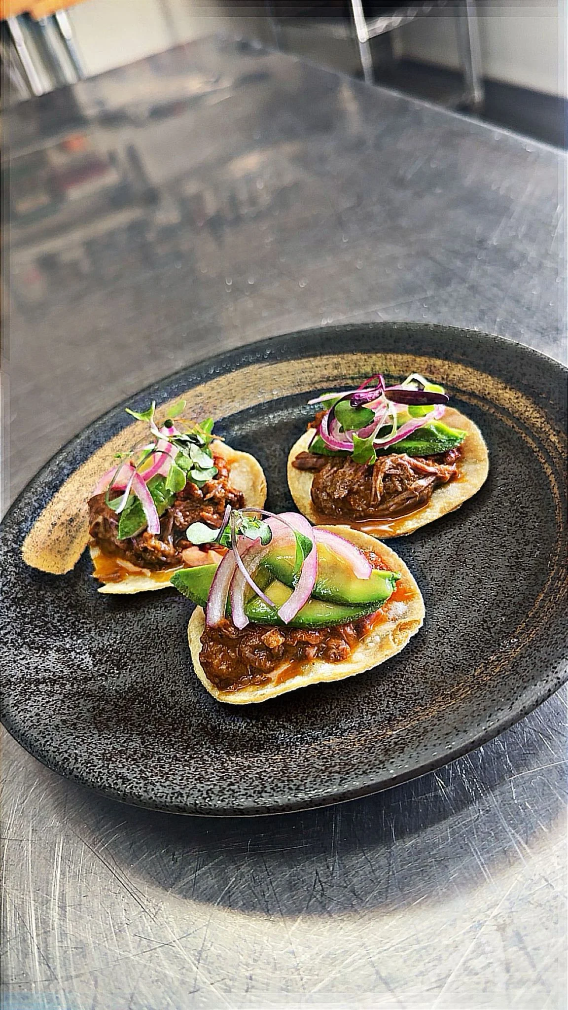 Authentic Mexican tacos with savory meat and fresh toppings