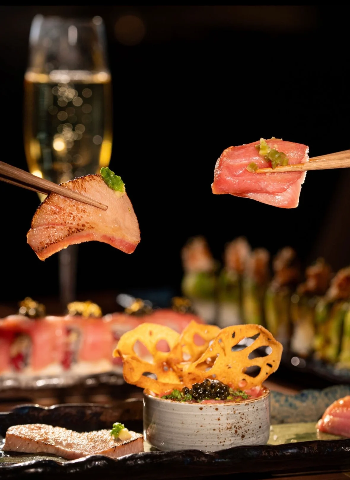 Delicious gourmet burger with fresh toppings on a wooden table