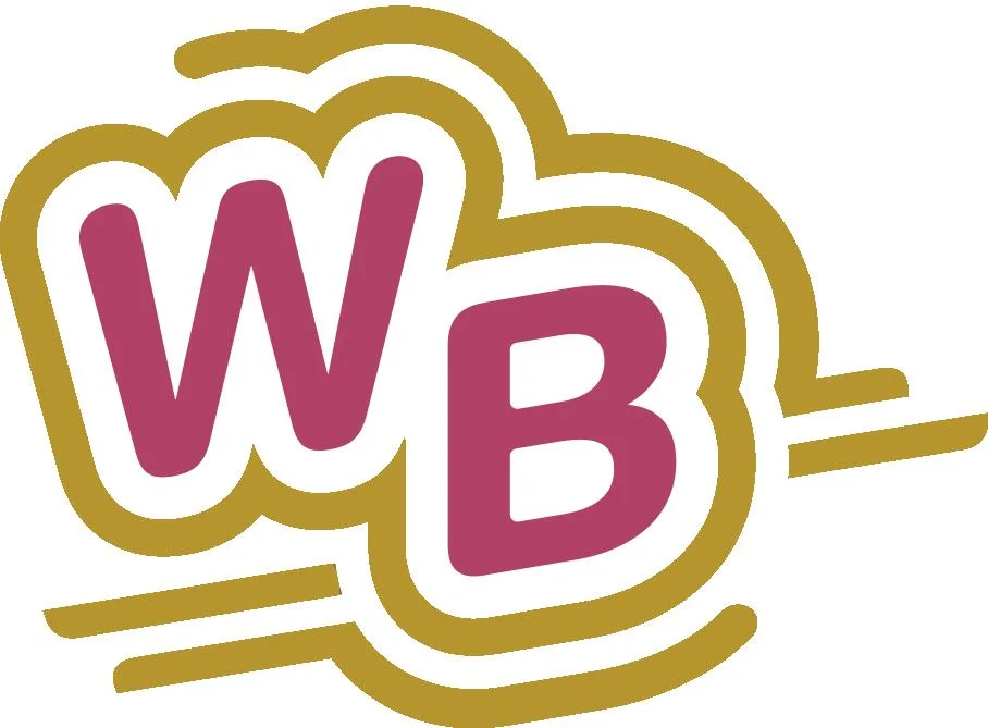 A colorful logo featuring the letters 'WB' surrounded by stylized clouds.