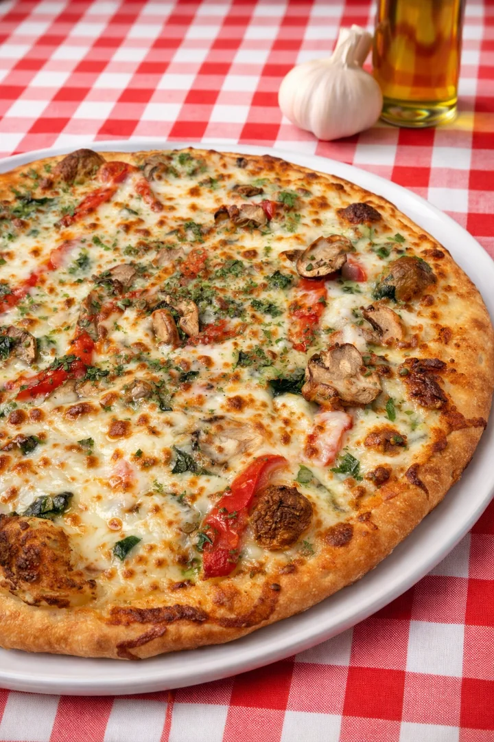 Chicken Alfredo Florentine Pizza