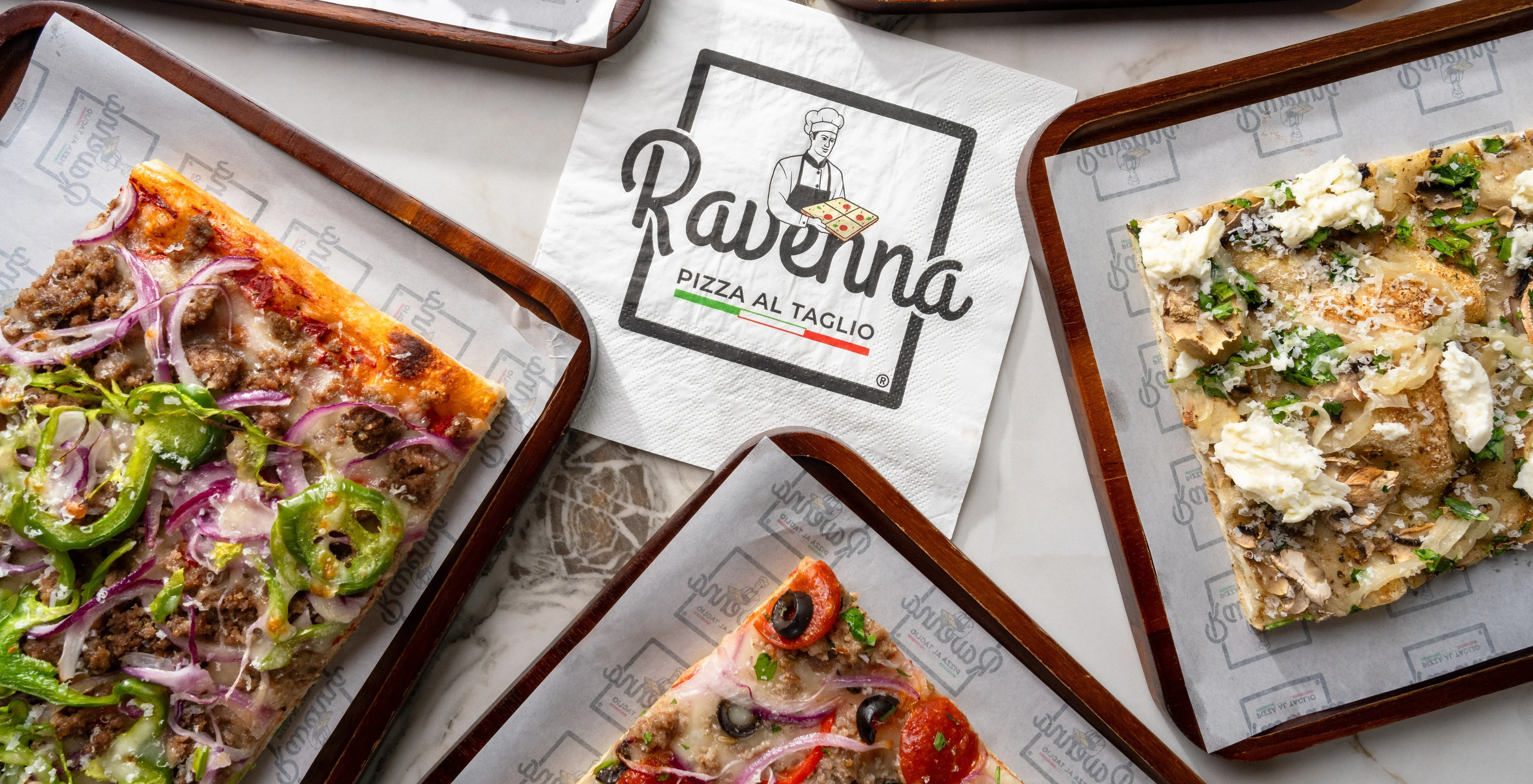 A delicious slice of Roman style pizza