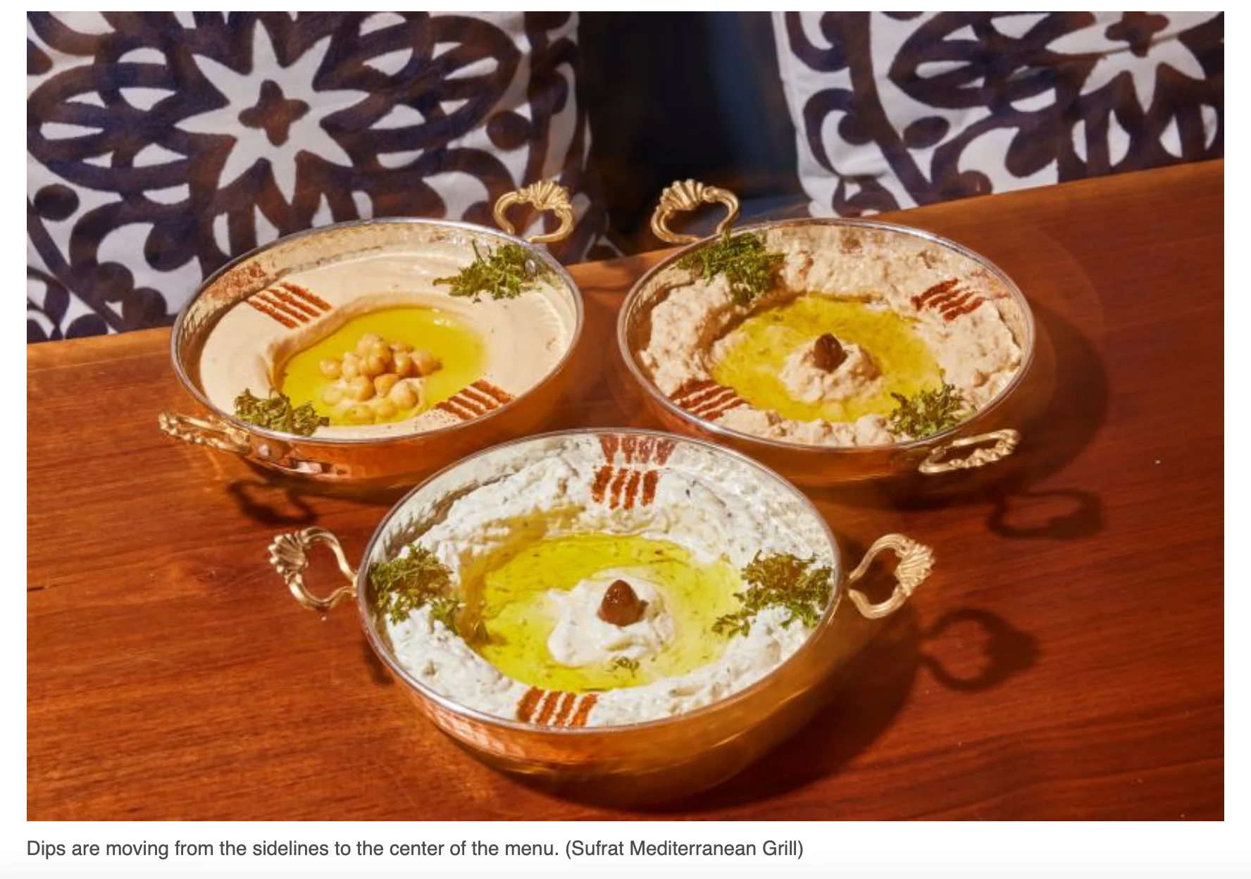 On the Plate: Sauces and dips move to the center