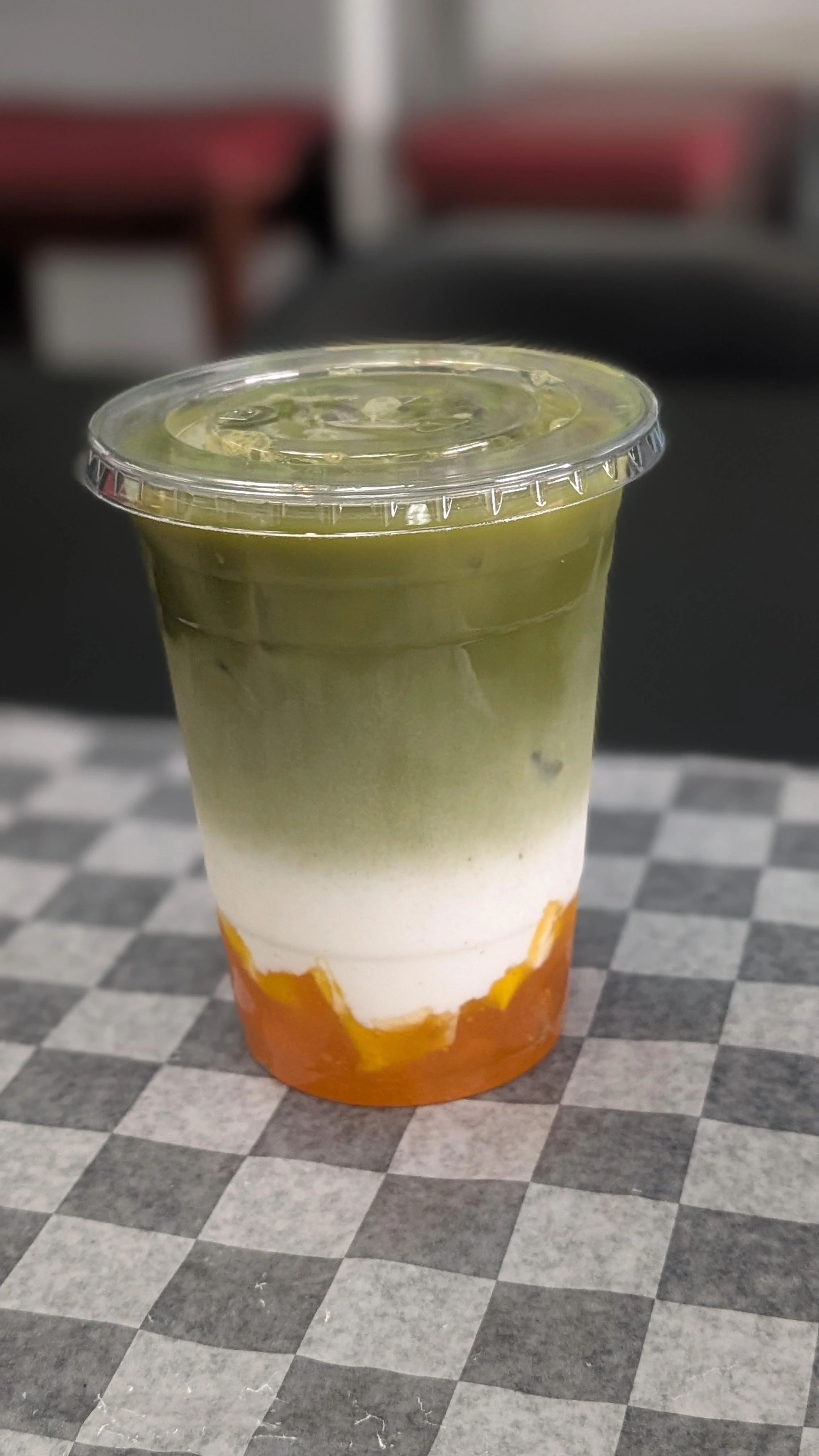 Golden Matcha Mango Latte