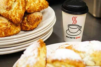 Buckeye Joe scones and coffee