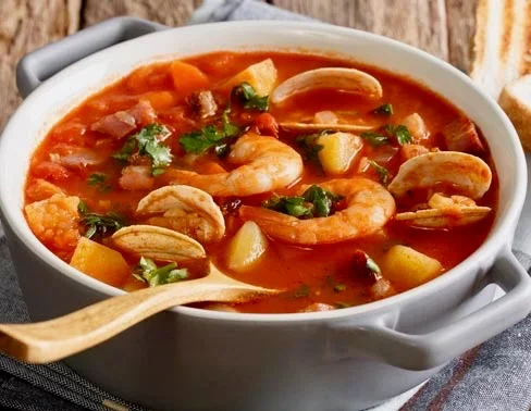 Hearty bowl of Brazilian seafood stew