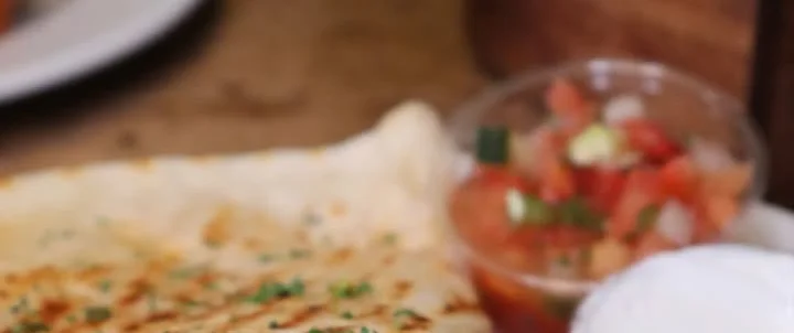 Delicious Indian paratha stuffed with spiced chicken