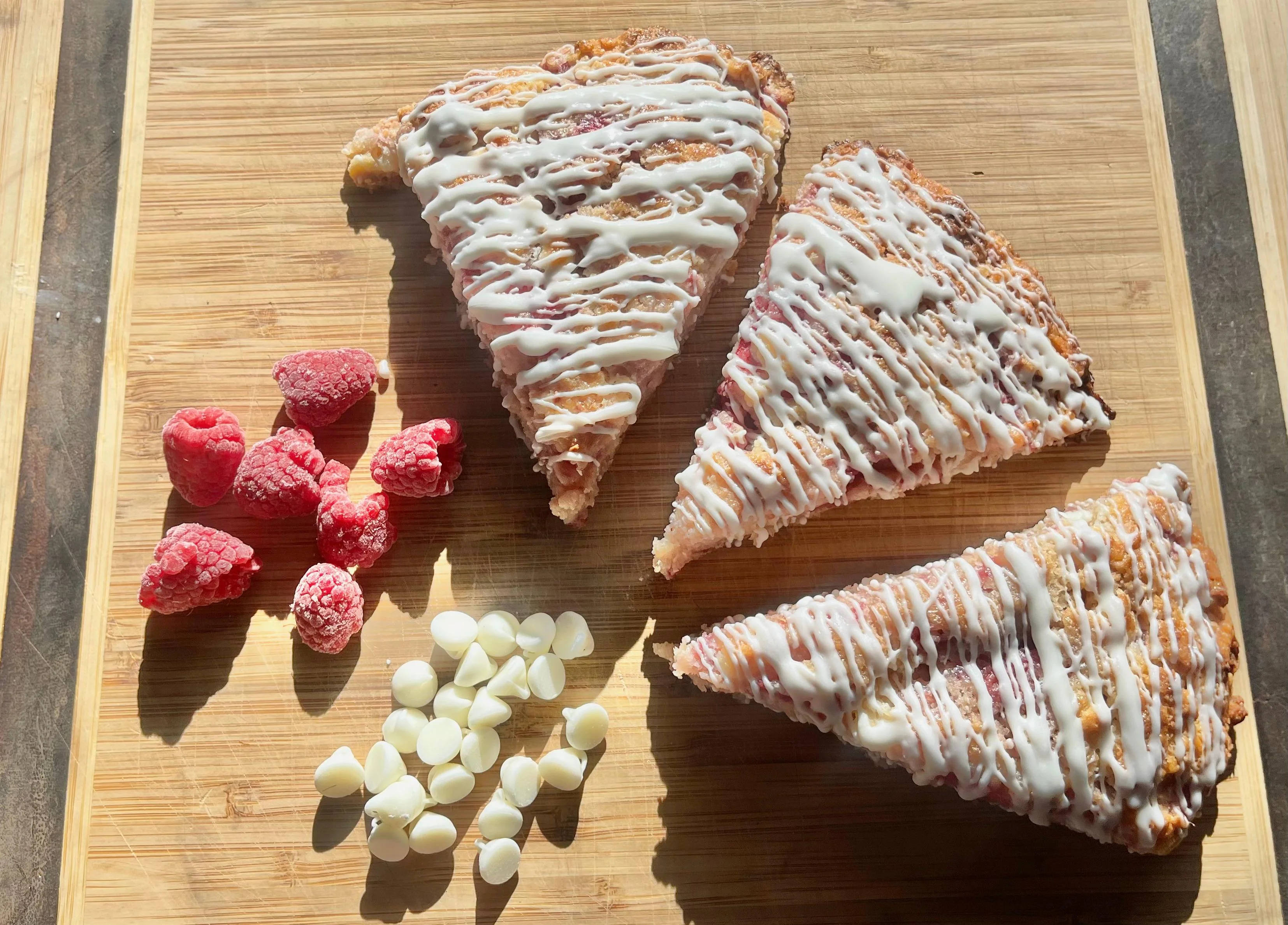 Raspberry White Chocolate Scones