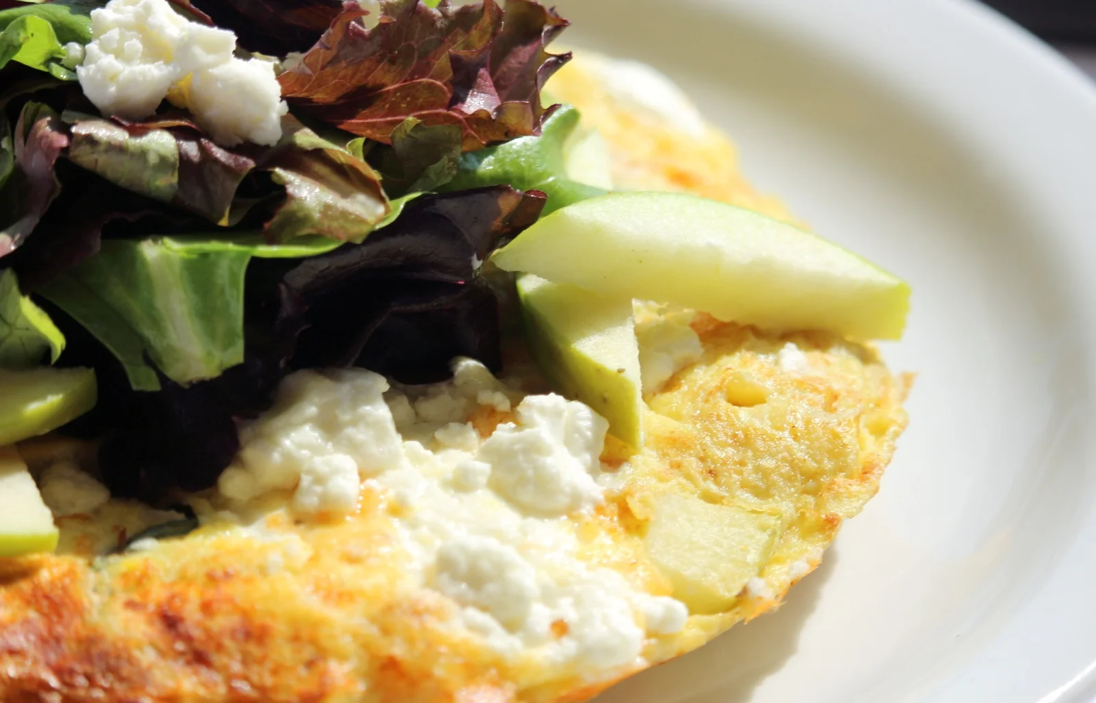 Apple onion and squash fritatta