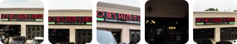 Exterior view of Zio Al's Pizza & Pasta restaurant