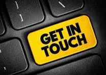 Keyboard key with 'Get in Touch' message