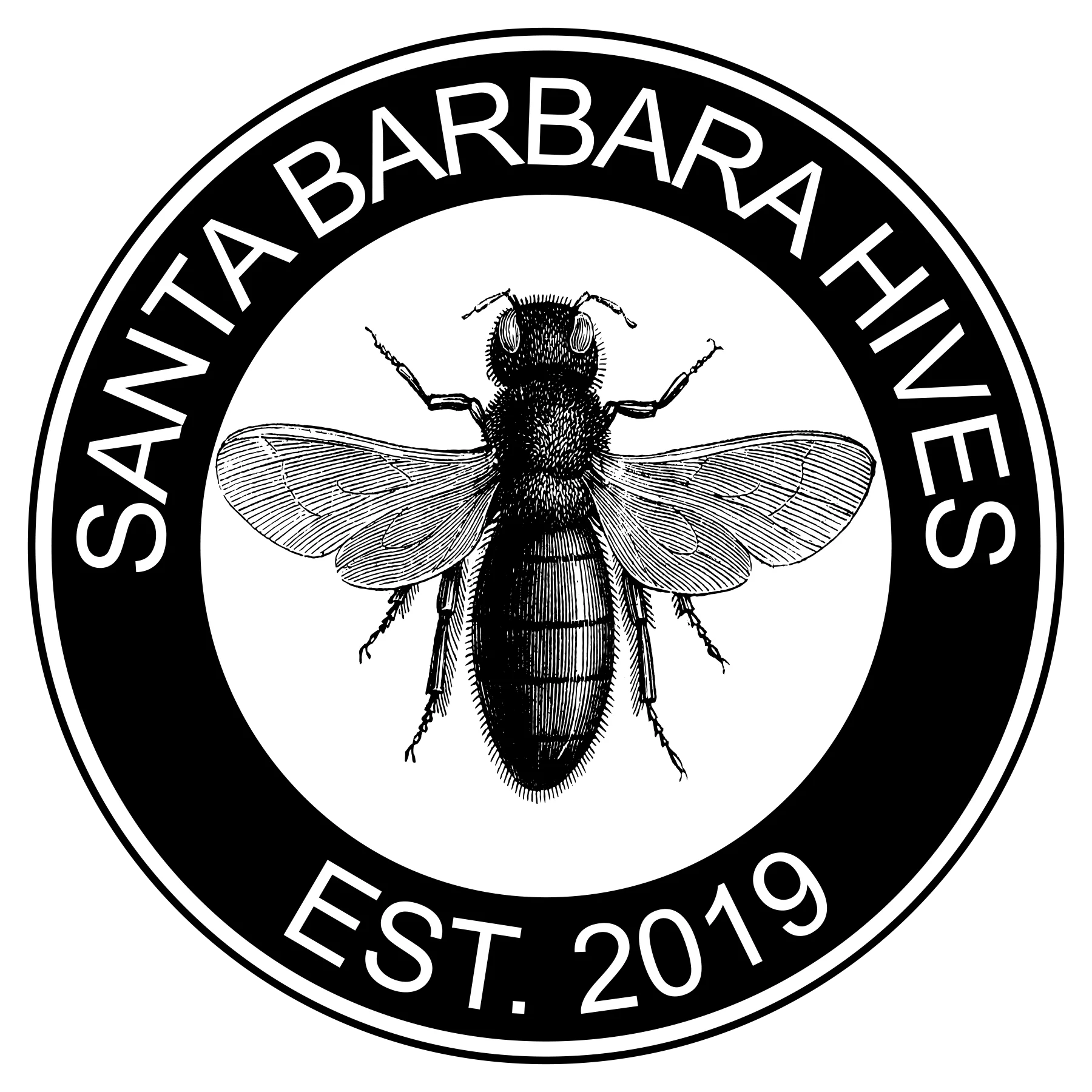 Logo of Santa Barbara Hives featuring a detailed bee illustration