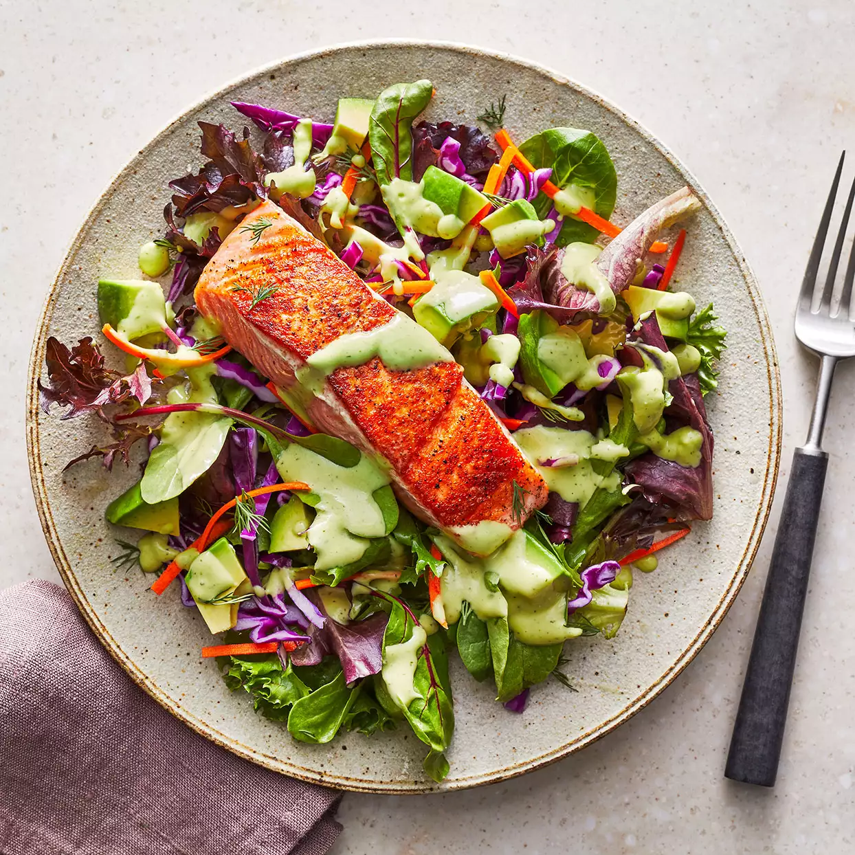 SALMON AVOCADO SALAD at Little Duck Diner
