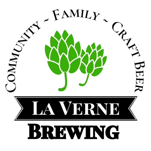 Logo of La Verne Brewing emphasizing community and craft beer
