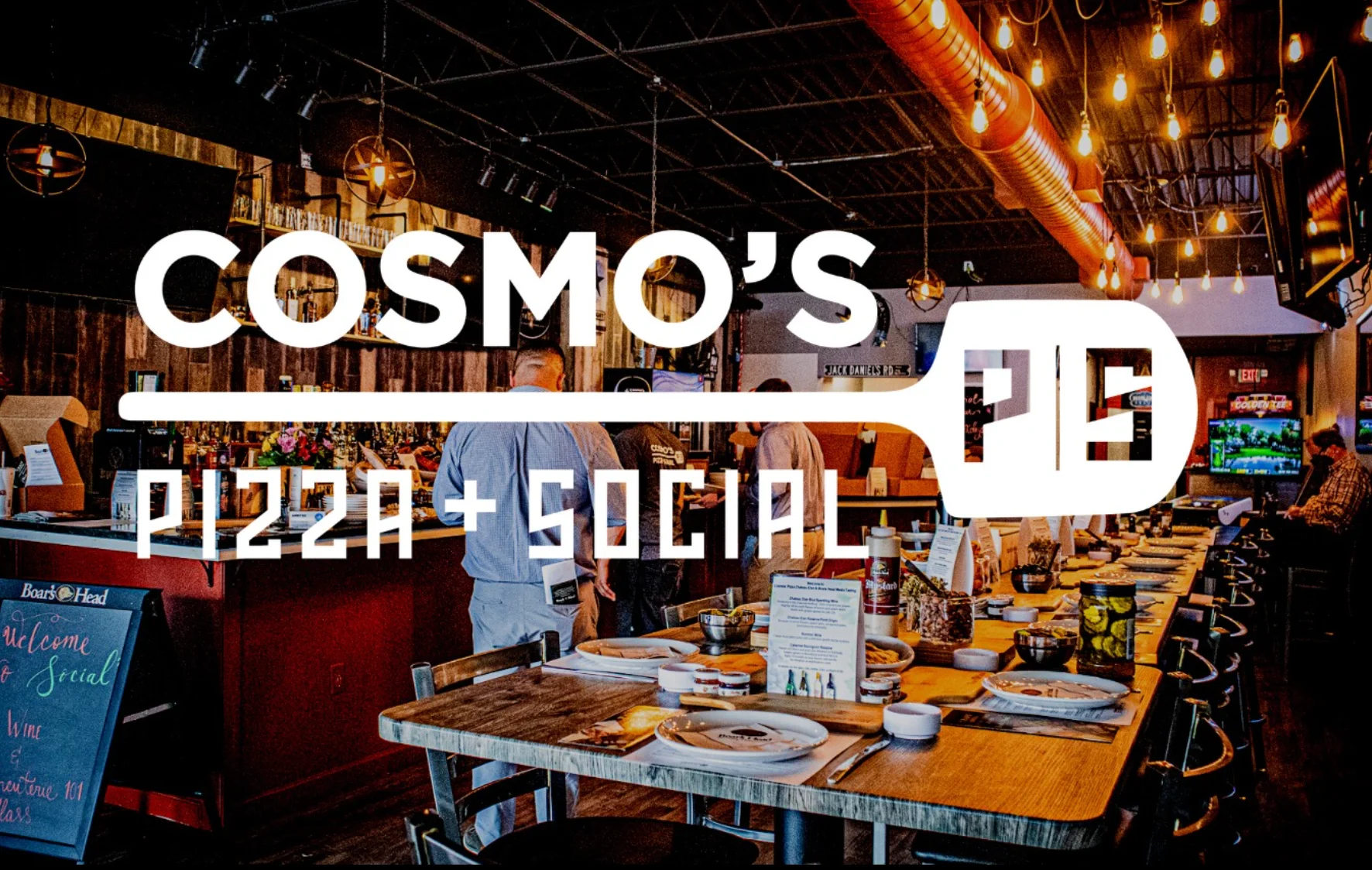 Cozy restaurant interior with warm lighting and wooden decor