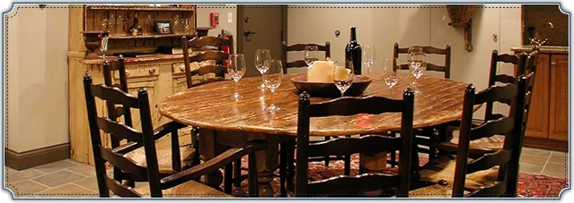 Elegant restaurant interior with tables set for a special event