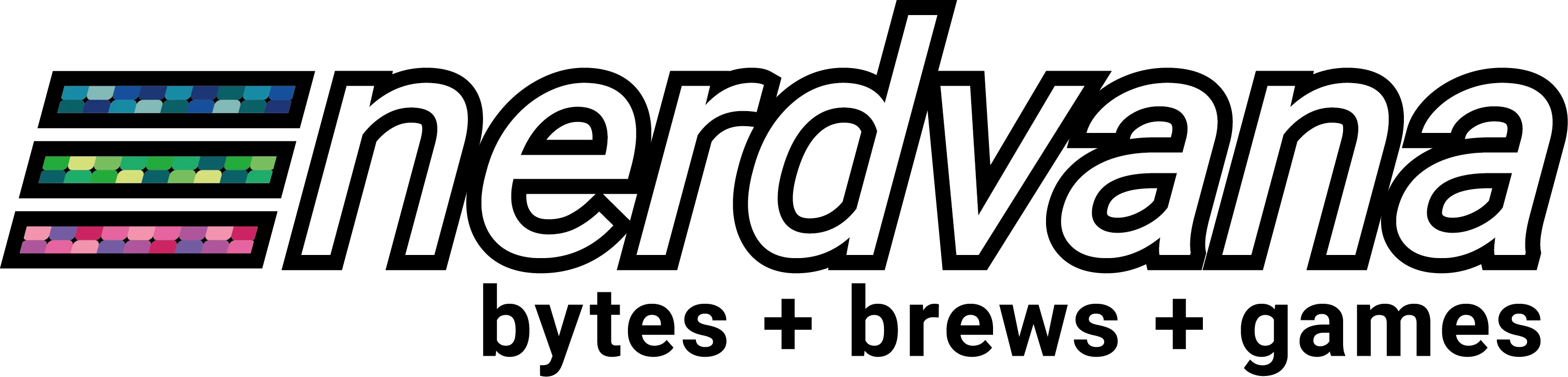 Logo of Nerdvana, a vibrant gaming and dining venue