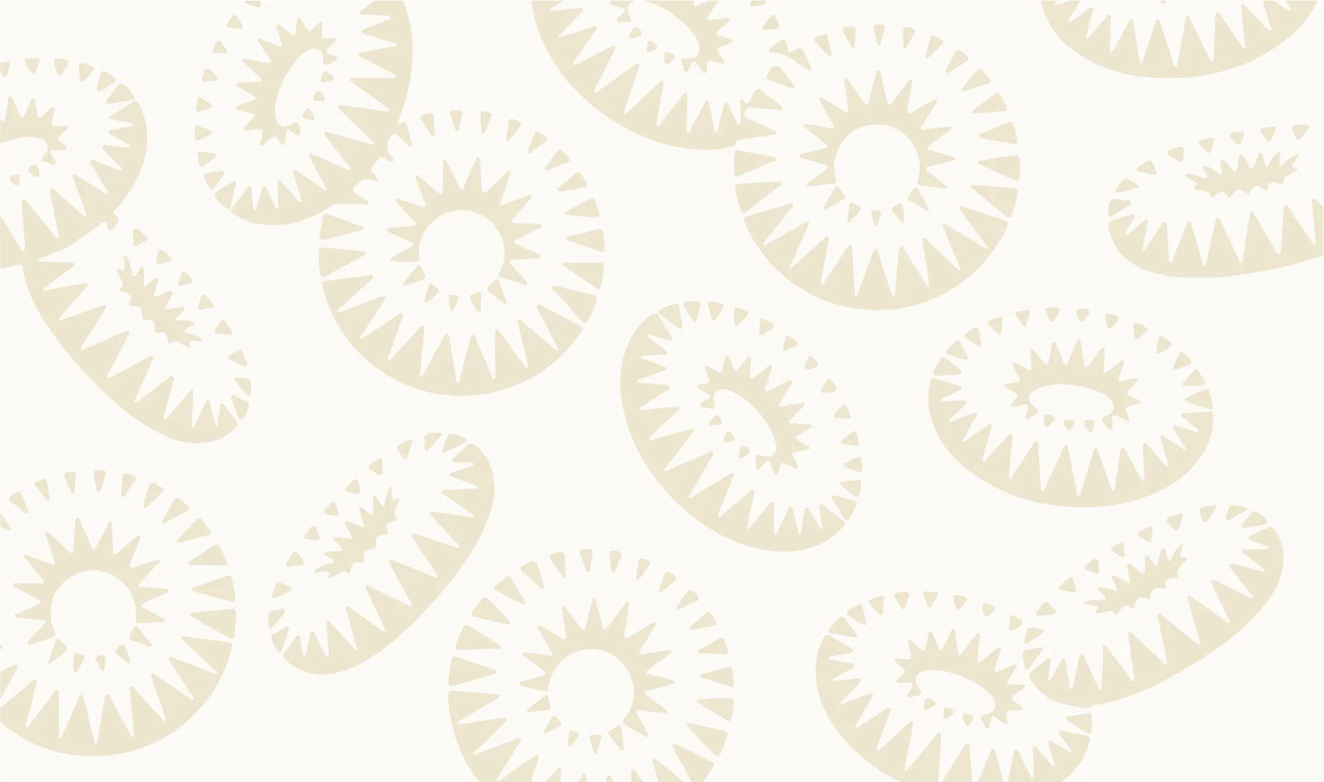 Stylized pattern of circular designs resembling tropical fruit slices