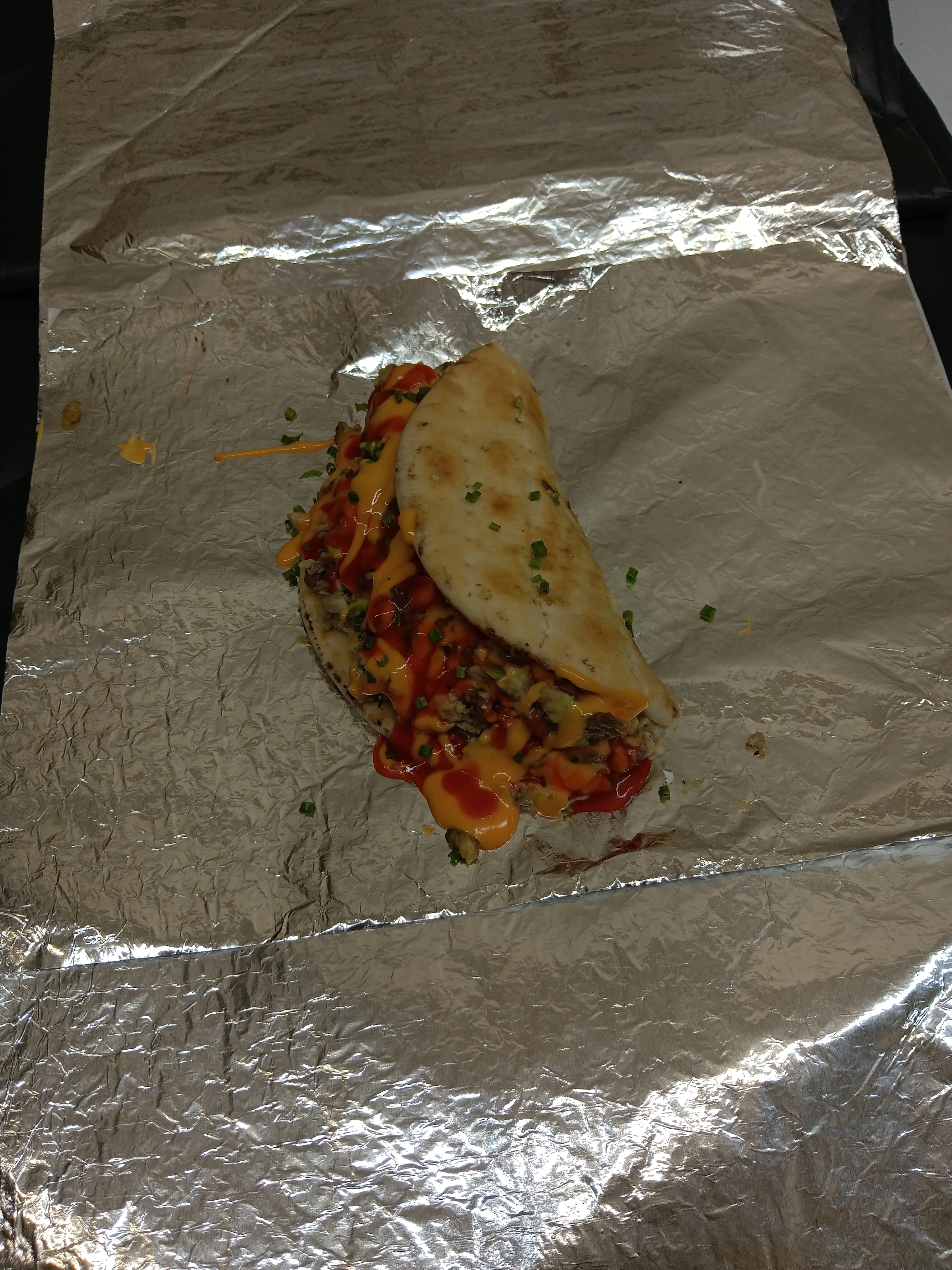 Delicious Mexican taco with savory fillings and toppings