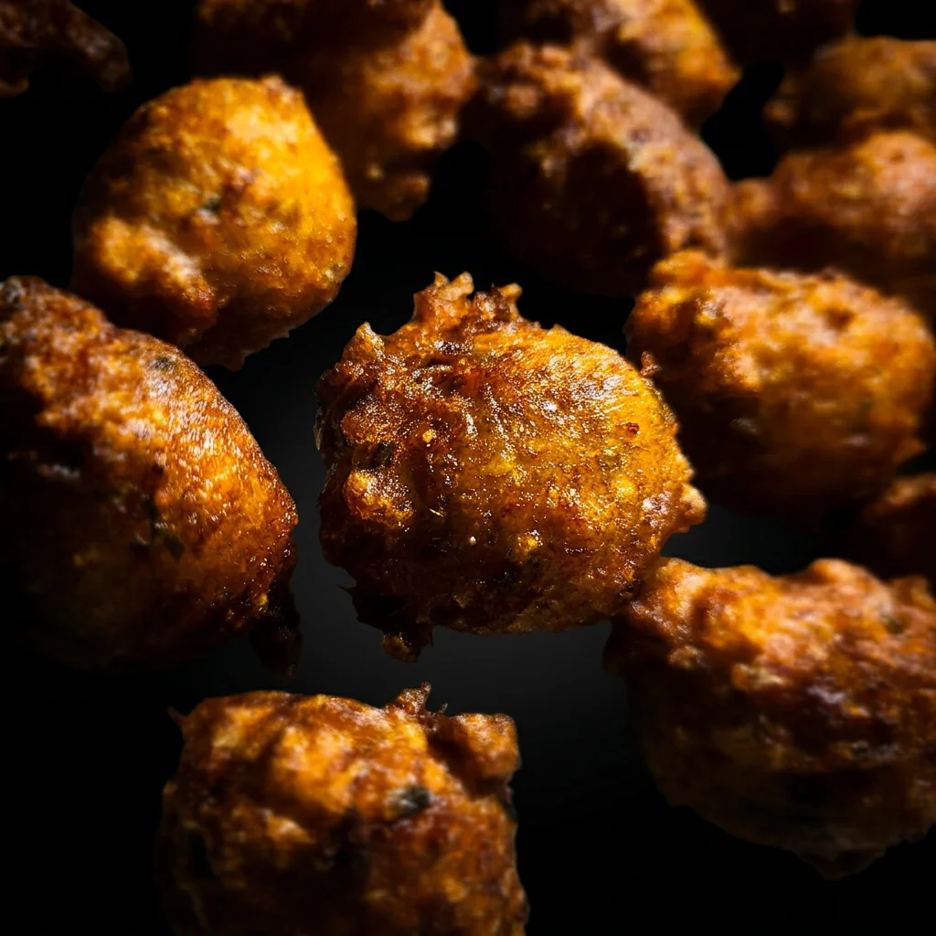 Barbadian fish cakes served golden and crispy