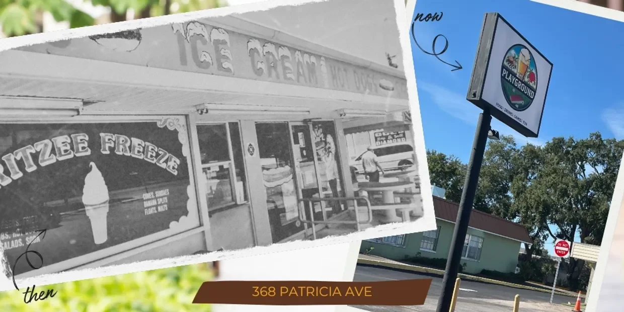 Historic ice cream shop transformation over the years