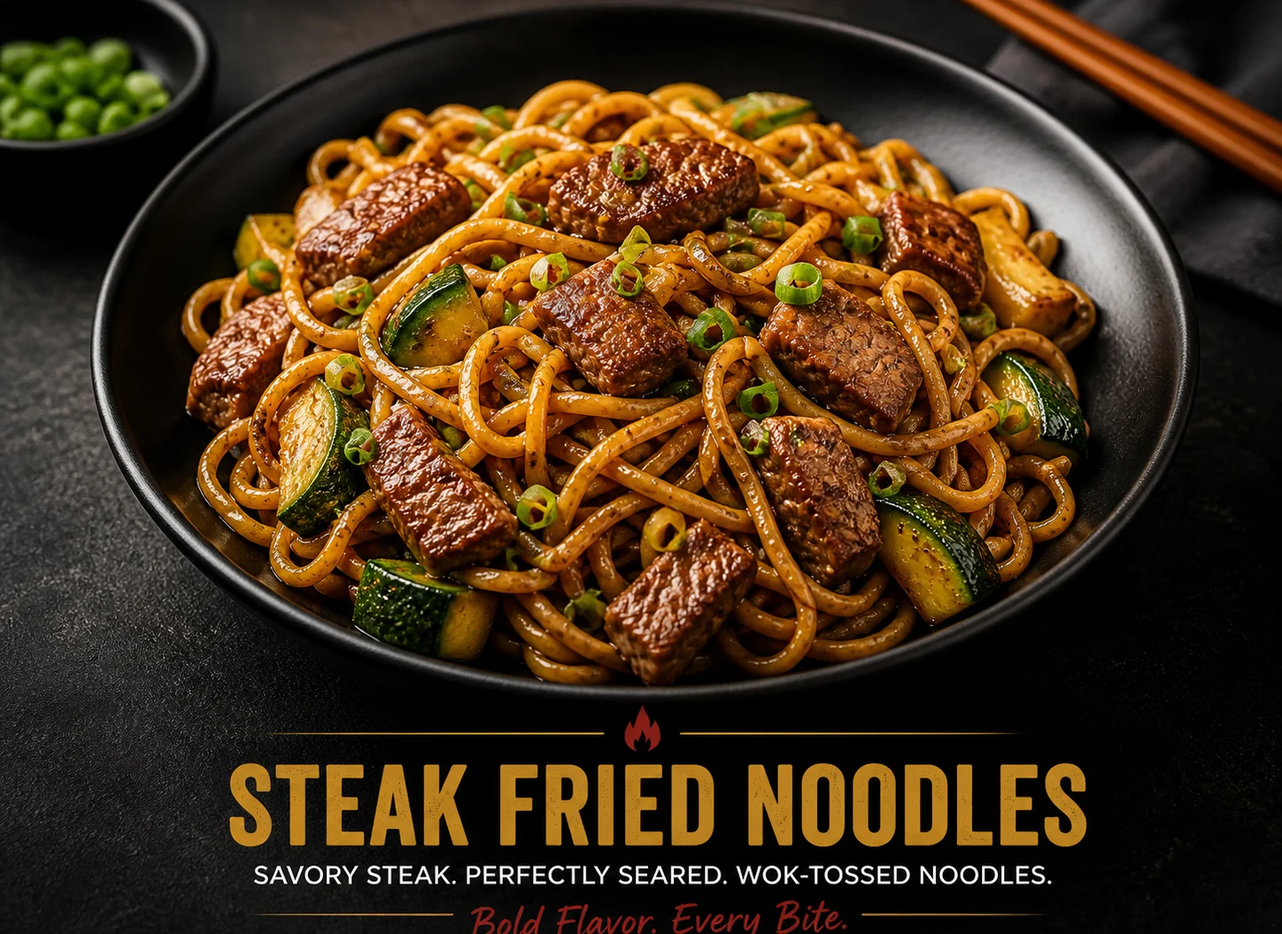 Fried Noodle Bowl (Steak)